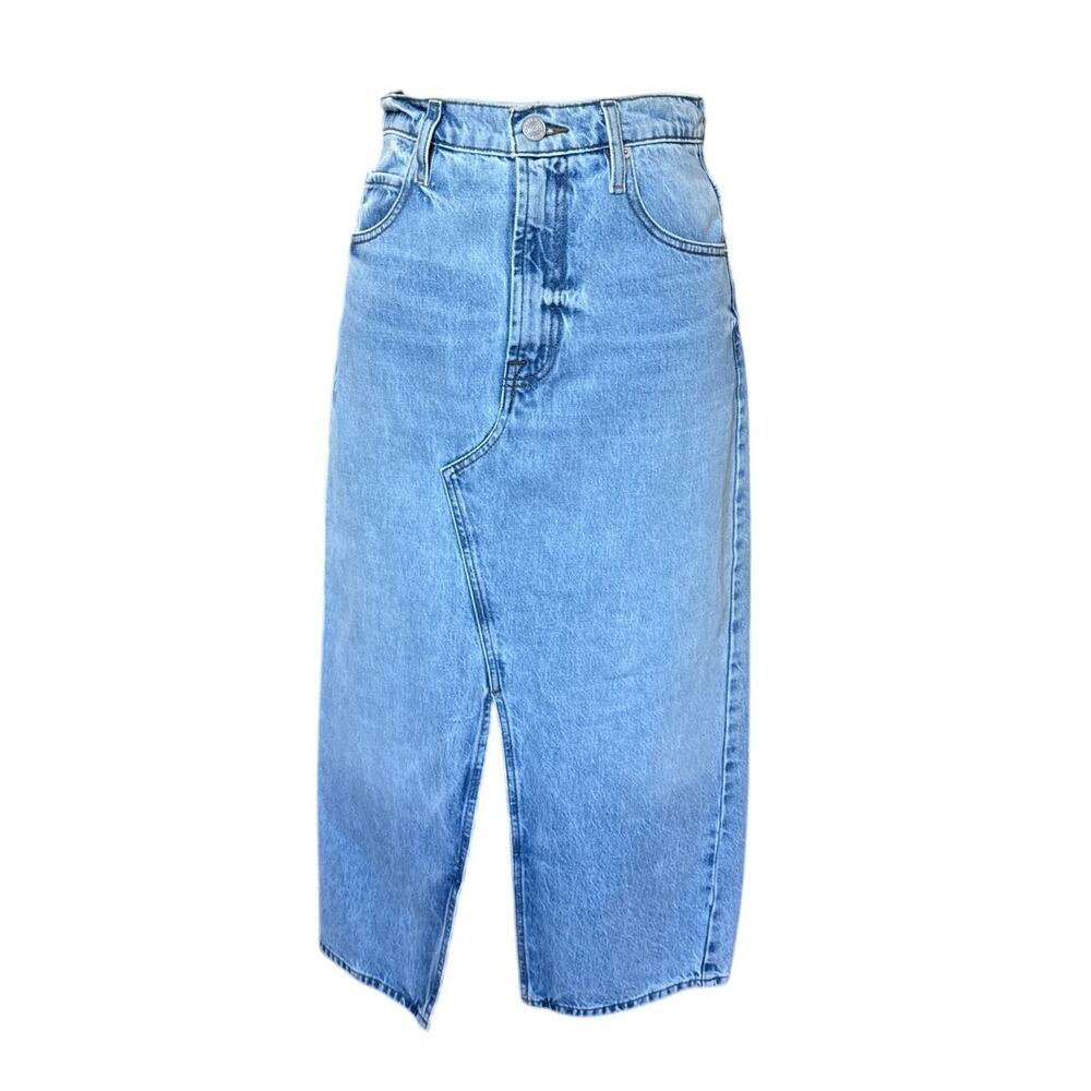 Frame Denim Light Blue Maxi Skirt Size 27 Western Boho